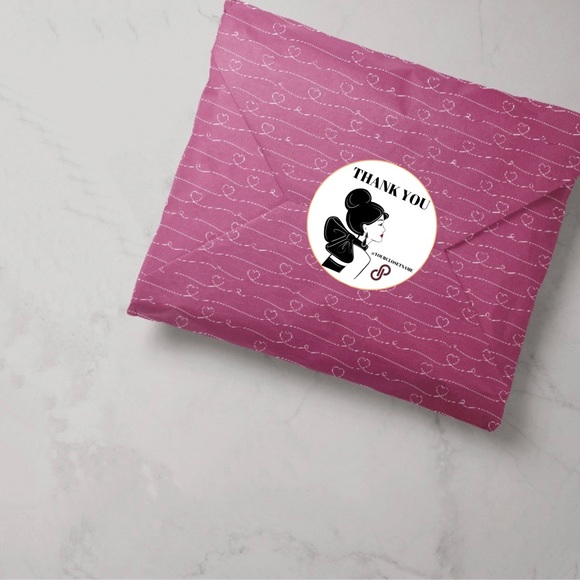 100 Custom Thank you Round Stickers - Packaging Insert Sticker 2" Finish Gloss - Picture 3 of 9